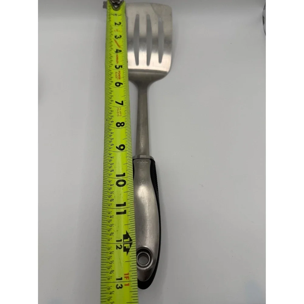 OXO Stainless Steel Slotted Serving Spoon/Spatula Good Grip Set of 2 Heavy Duty